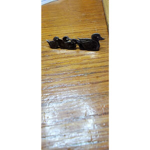 Vintage GFMW Great Falls Metal Works Sterling 925 Mother Duck & Ducklings Brooch